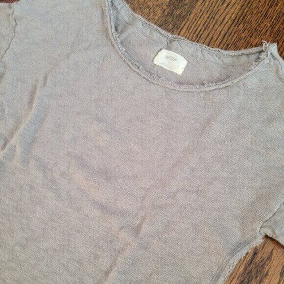 Aerie Vintage 3/4 Sleeve Distressed Lightweight Sweater Women's Size S - Picture 3 of 10